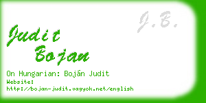 judit bojan business card